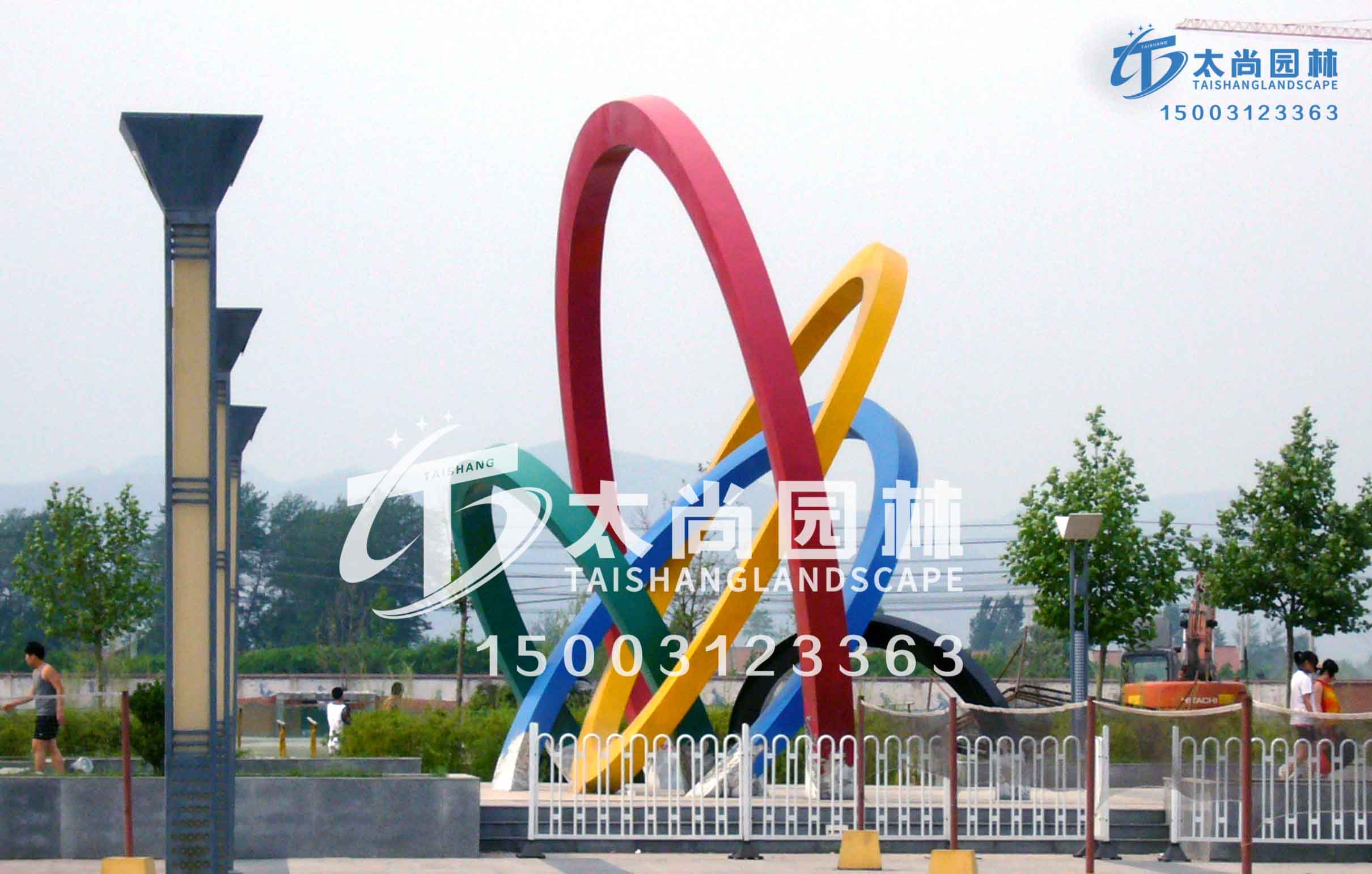 不銹鋼雕塑，奧運五環雕塑